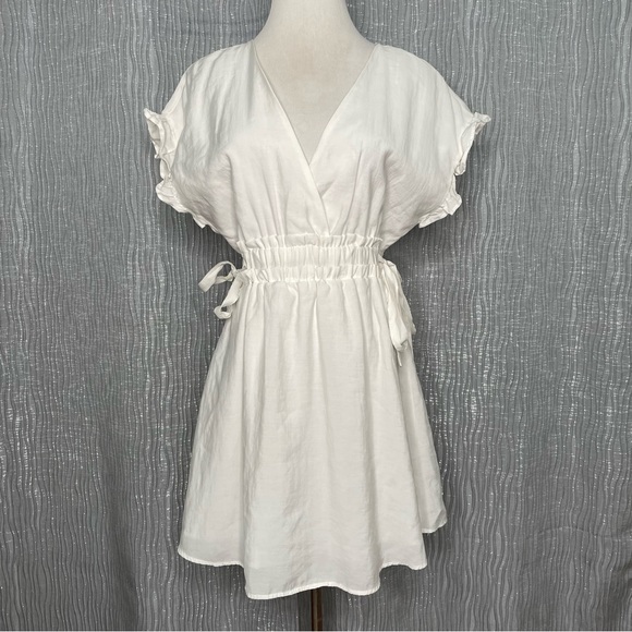 Zara side tie ruffle mini dress - Picture 5 of 12